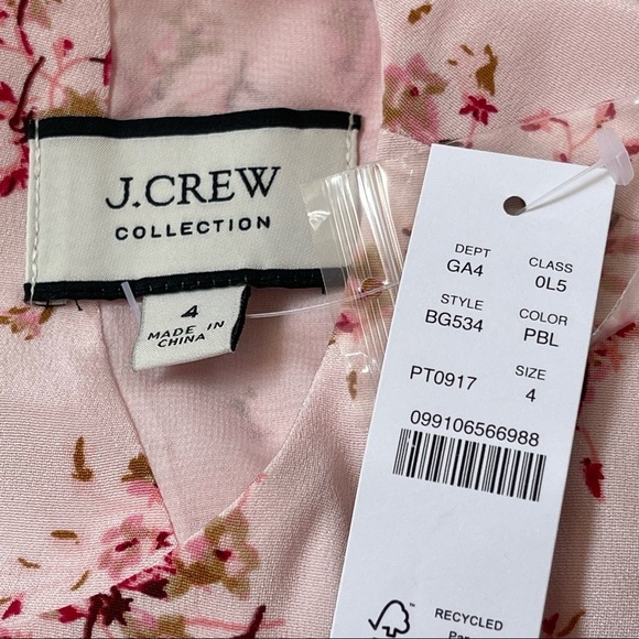 J.Crew Collection Ruffle Silk Dress in Freesia Floral size 4 - Picture 14 of 14